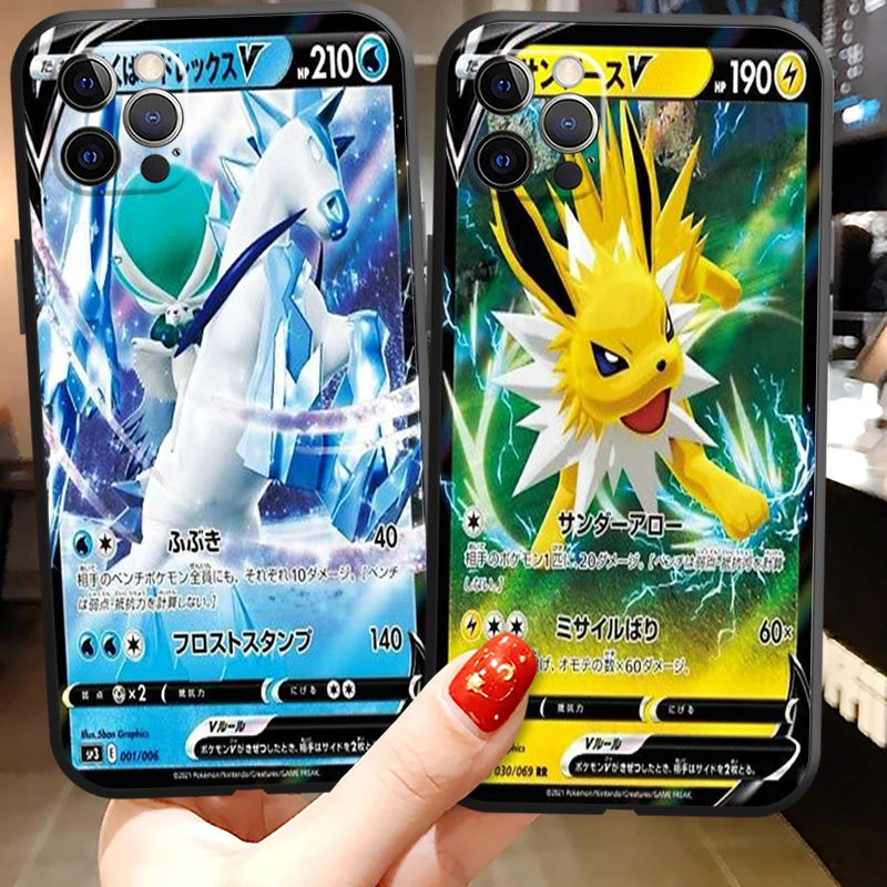 

Pokémon Flash Card Phone Cases For iPhone 11 12 Pro MAX 6S 7 8 Plus XS MAX 12 13 Mini X XR SE 2020 Back Cover Funda Soft TPU