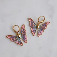 exquisite minimal butterfly pendant earrings for women girl mermaidia drop earring party jewelry gifts for her dropshipping