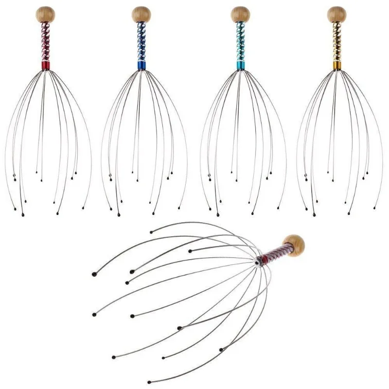 

3PCS Head Scalp Massager Octopus Massage Tools Stress Relax Promote Blood Circulation Eliminate Muscle Tension Headache Reduce