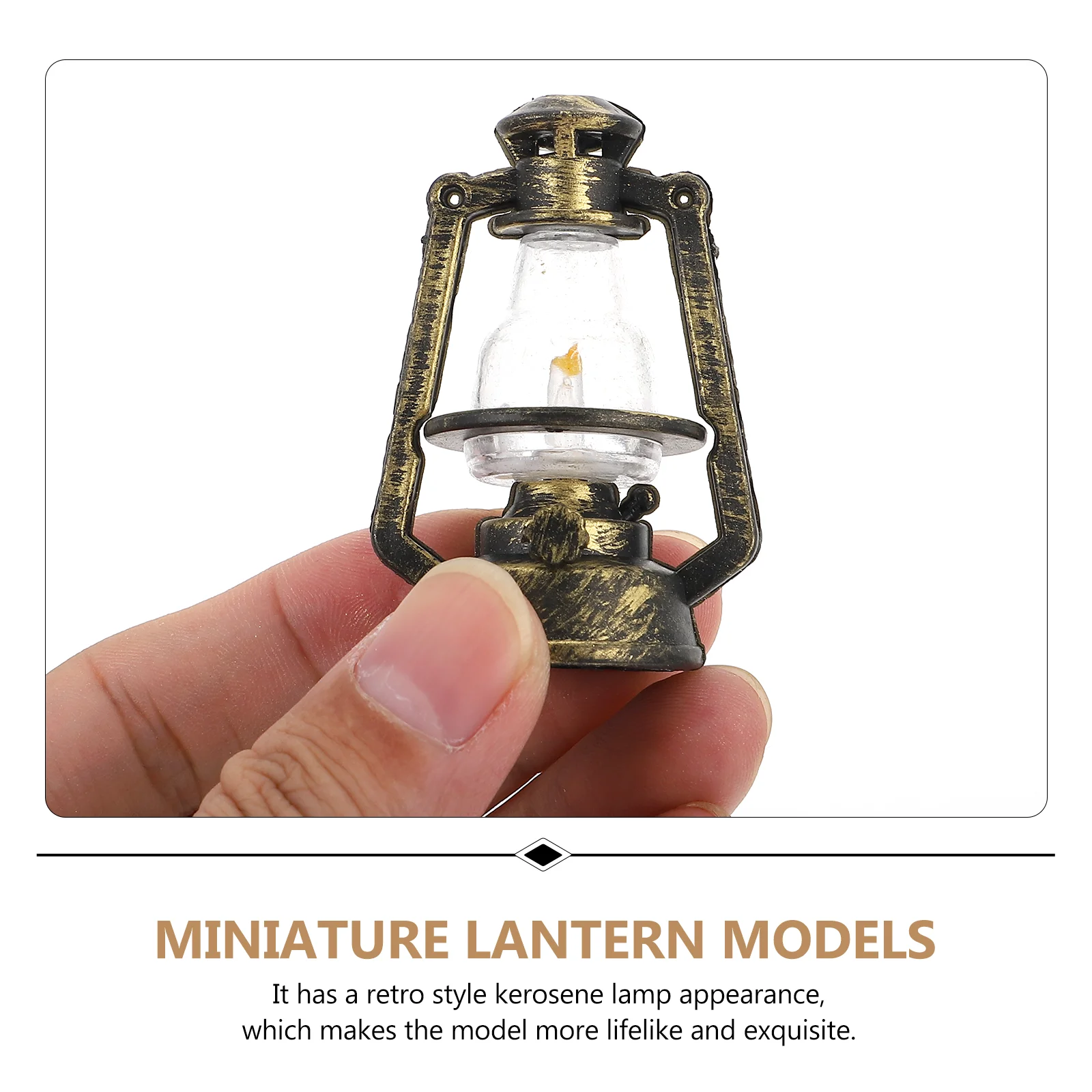 6 шт. миниатюрные фонарики для рукоделия масляная лампа дом керосиновые огни