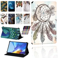 case for huaweimatepad 10 4matepad 10 8matepad pro 10 8t8honor v6 tablet leather protective cover feather print