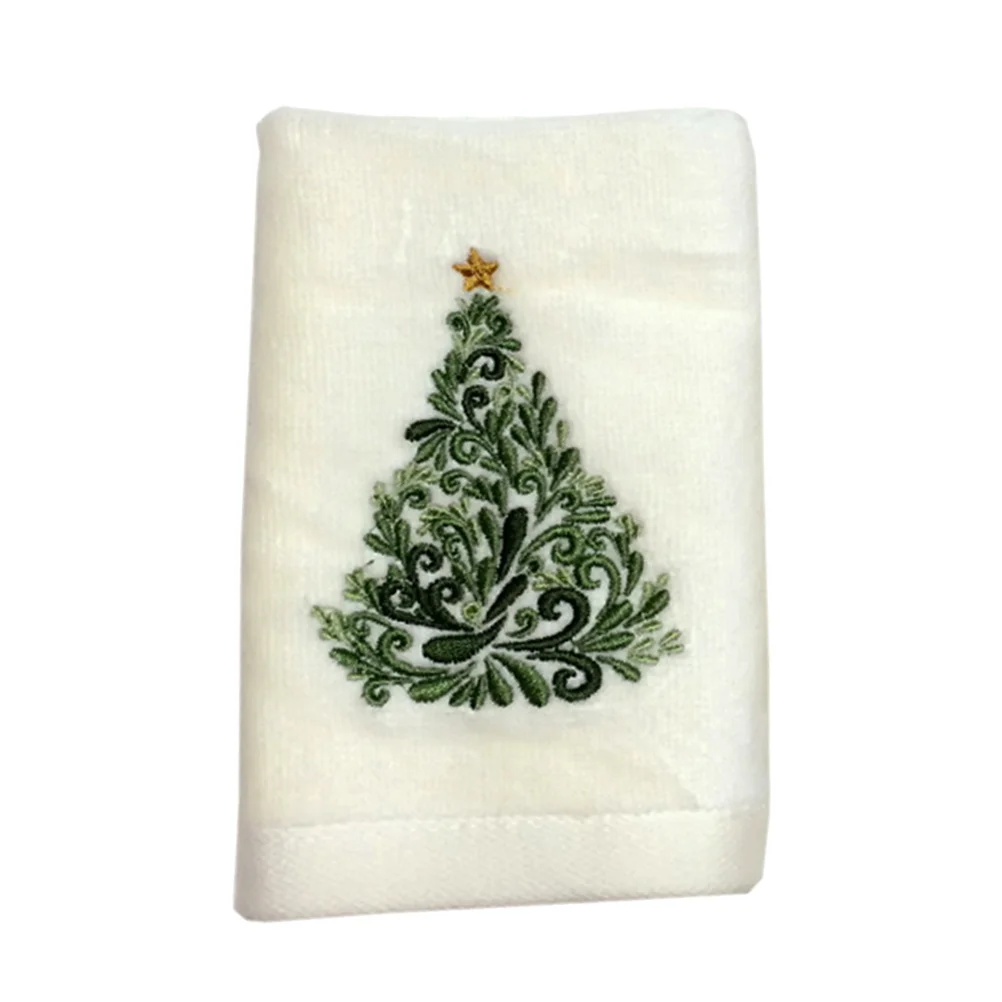 

Christmas Towel Towels Face Dish Kitchen Cloth Wash Hand Holiday Cotton Rags Gym Custom Print Tree Facial Baby Party Supplies