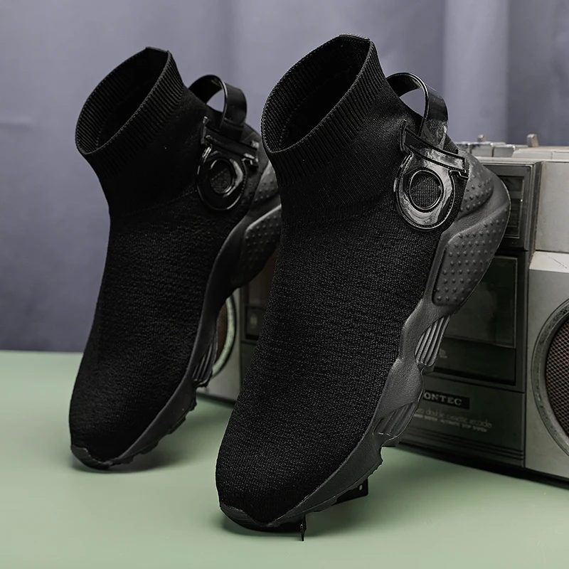 2022 Latest Hottest Fashion Sports Shoes High Top Adult Men and Women Pairs Socks Shoes Star Slacker Casual Shoes Plus Size