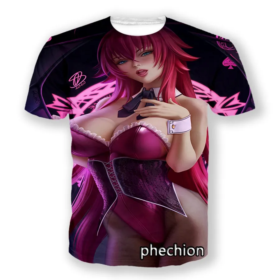 

Модная Мужская/Женская футболка Phechion Rias Gremory с принтом и коротким рукавом, Повседневная футболка, спортивная летняя одежда в стиле хип-хоп A117