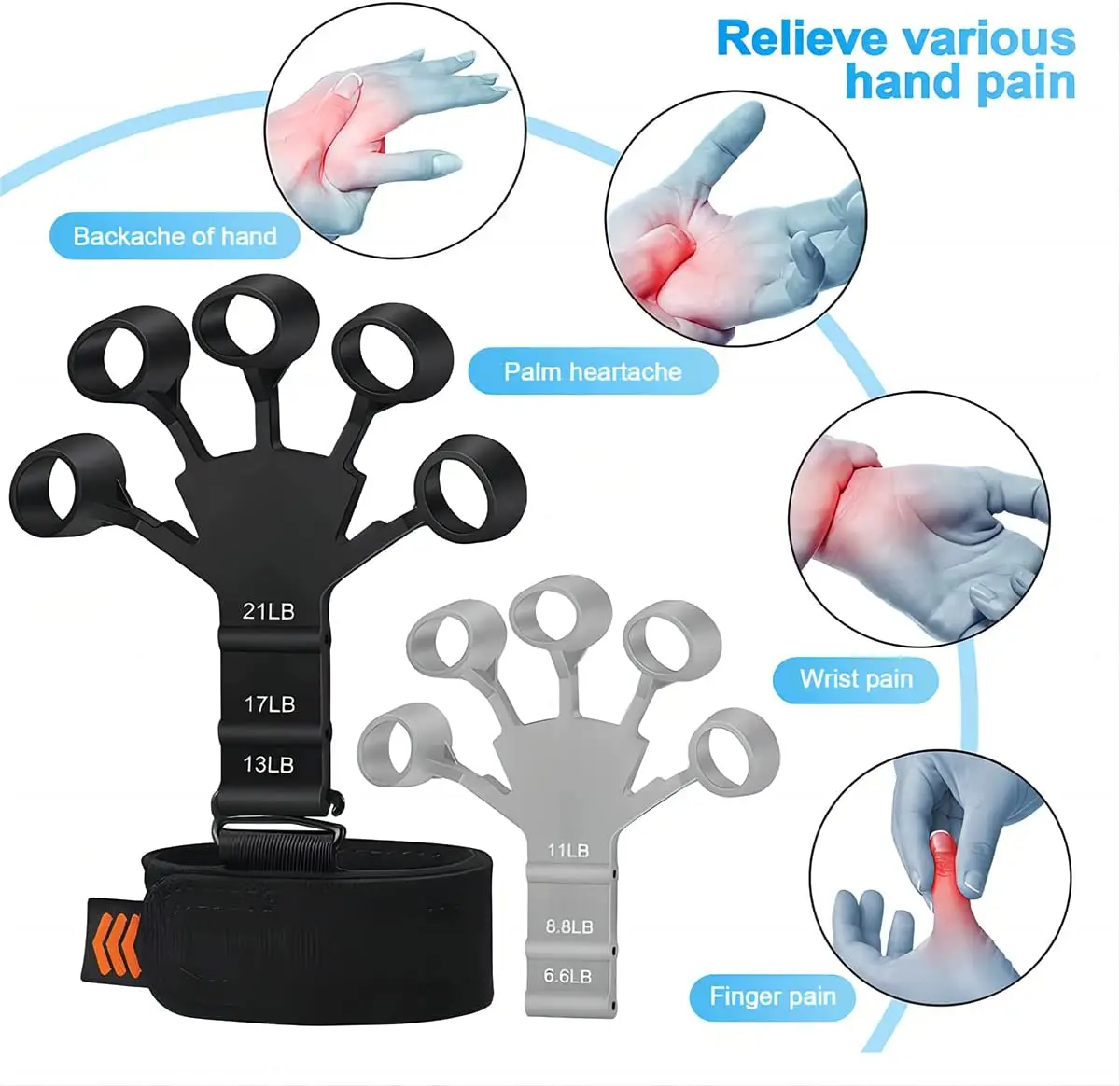 

21lb тренажер для захвата пальцев гитарный тренажер для пальцев 6 уровней устойчивости восстановление физических инструментов Усилитель рук для пациента