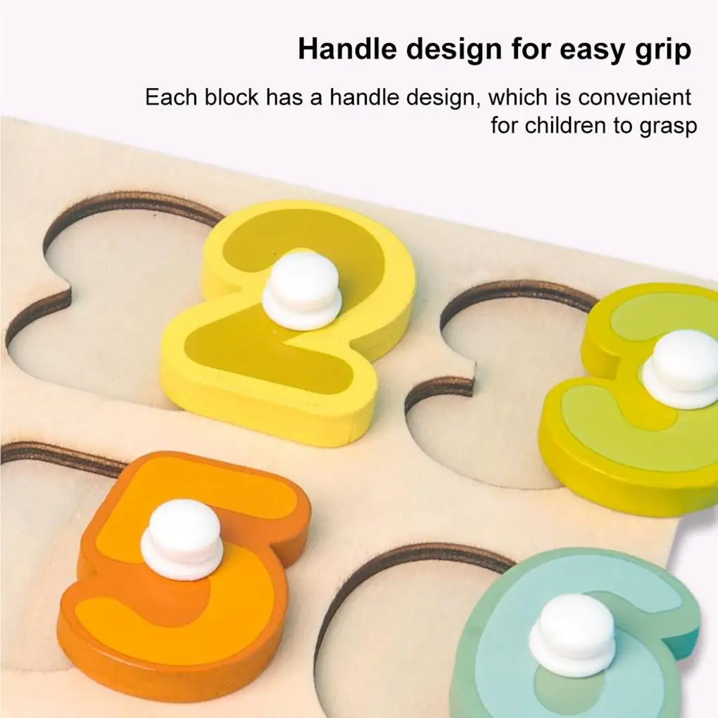 

Kids Wood Grasp Board Boys Girls Shape Digital Sorter Toys Game Baby Color Recognition Early Educational Puzzles Gift