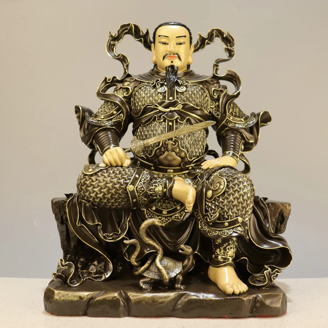 Коллекция тибетских храмов 12 дюймов старинное Латунное позолоченное лицо дед