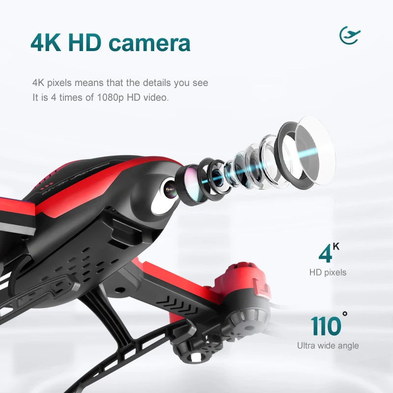 Мини-Квадрокоптер с камерой 4k Wi-Fi Fpv |