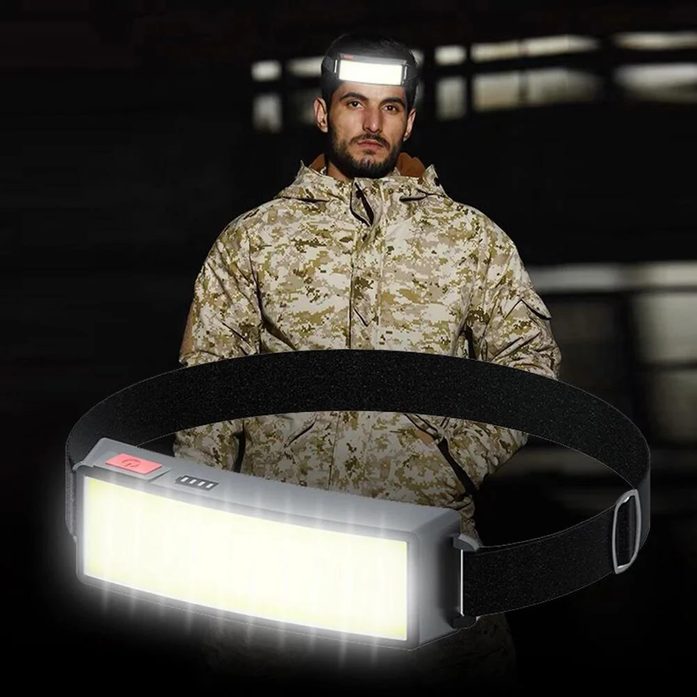 

2022 Year New Style Headlamp Portable Mini COB LED Headlight with Built-in Battery Flashlight USB Rechargeable Head Lamp Torch