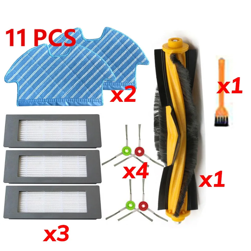 

1 Set Main Side Brush Filter Kit For Ecovacs Deebot Ozmo 900 DN5G Vacuum Cleaner Parts Include Main Brush Filters Side Brushes