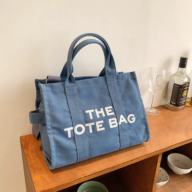 Canvas Tote Women Shoulder Bag Cloth Shopper Bags for Women 2023 Letter Printing Shoulder Crossbody Bag Women Handbag