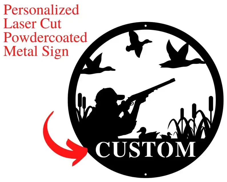 Персонализированный знак охоты на утках металлический уникальный охотничий