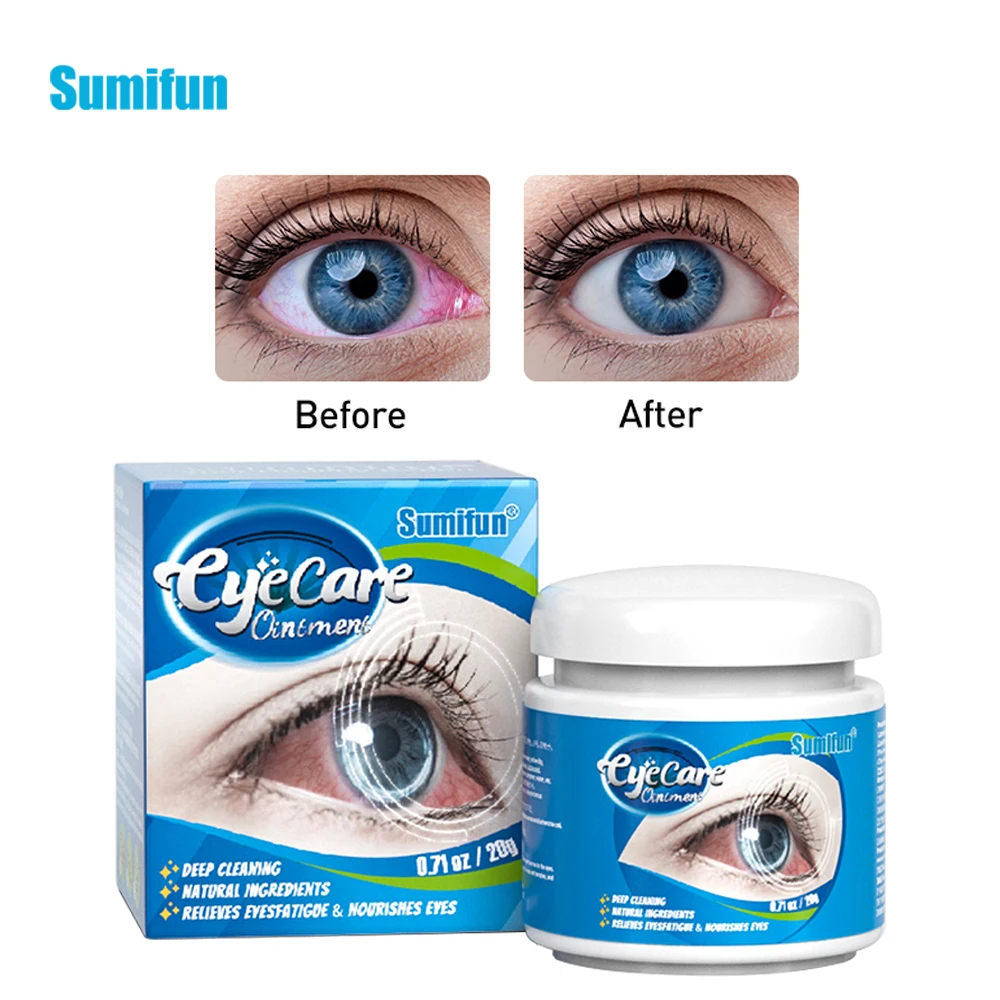 

20g Eye Care Ointment Anti Fatigue Dry Eye Relief Cream Eyesight Protection Myopia Stenopeic Vision Menthol Herbal Balm