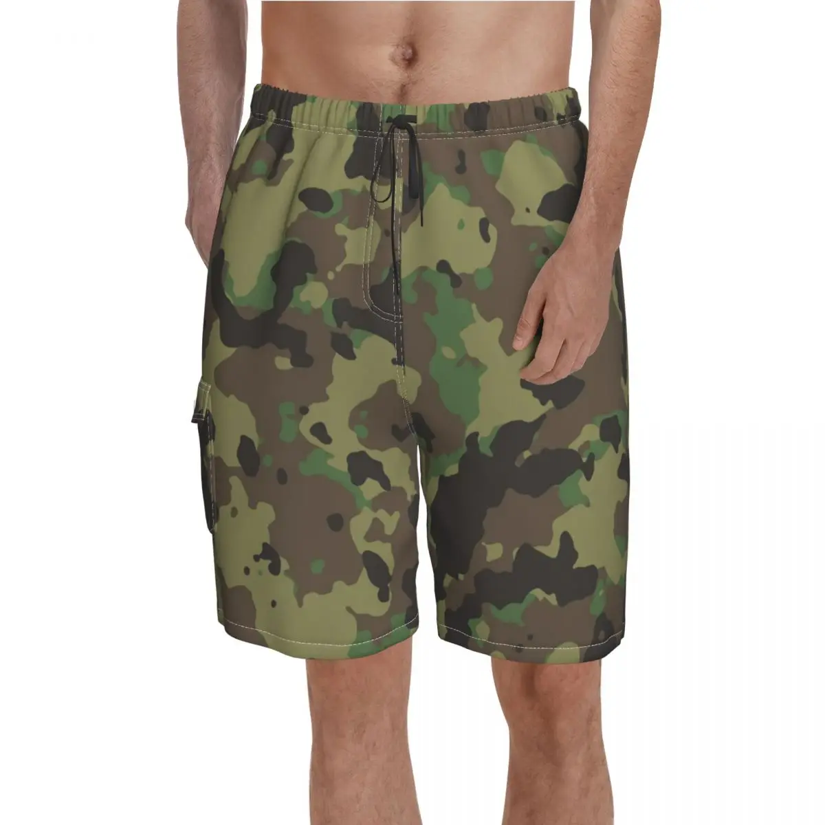 

Военные камуфляжные пляжные шорты, мужские пляжные шорты с рисунком, большие размеры