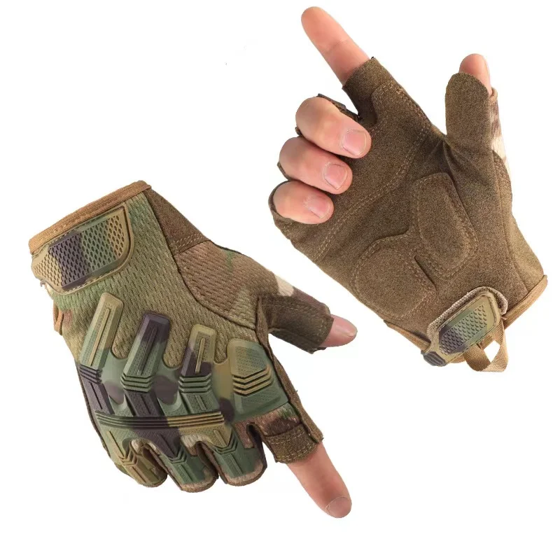 

Fingerless Glove Half Finger Gloves Tactical Military Army Mittens SWAT Airsoft Bicycle Outdoor Shooting Hiking Driving Men New
