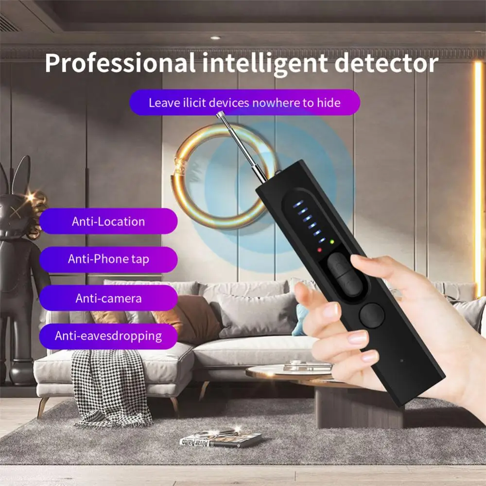 

Anti-candid Eavesdropping Detector,Anti-Hidden Wifi Mini Camera Wireless GSM Signal RF Locator GPS Tracker Spy-Cam Bug Finder