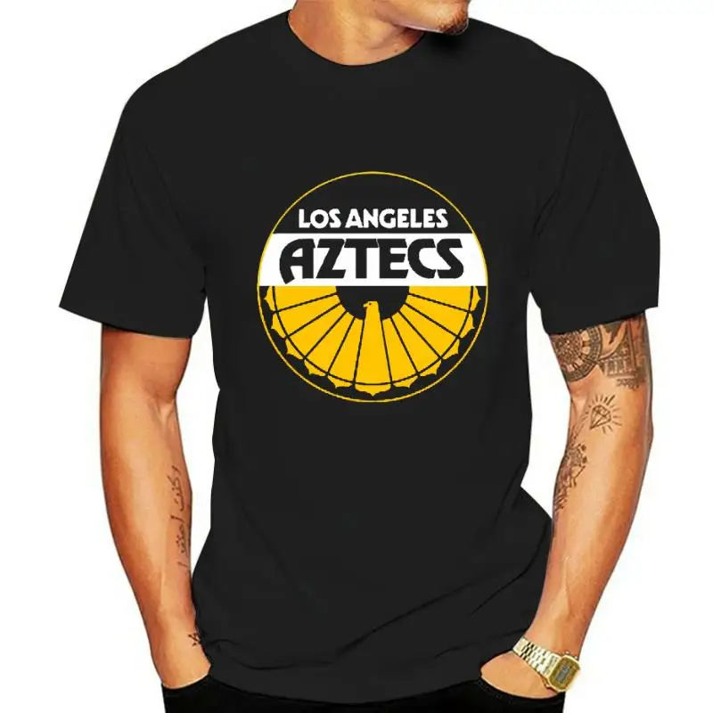 Los Angeles Aztecs Retro Soccer Football Futeball Mexico Mexican Califor Printed Tee Shirt