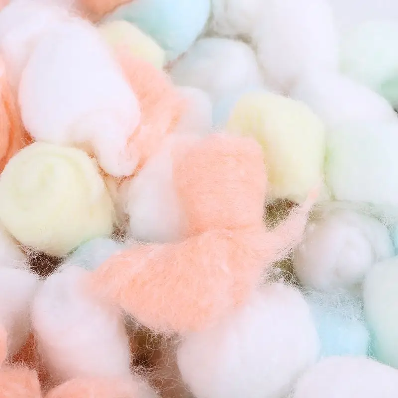 

100Pcs/50Pcs Natural Breathable Lightweight Cotton Blend Wool Balls Toy Hamster