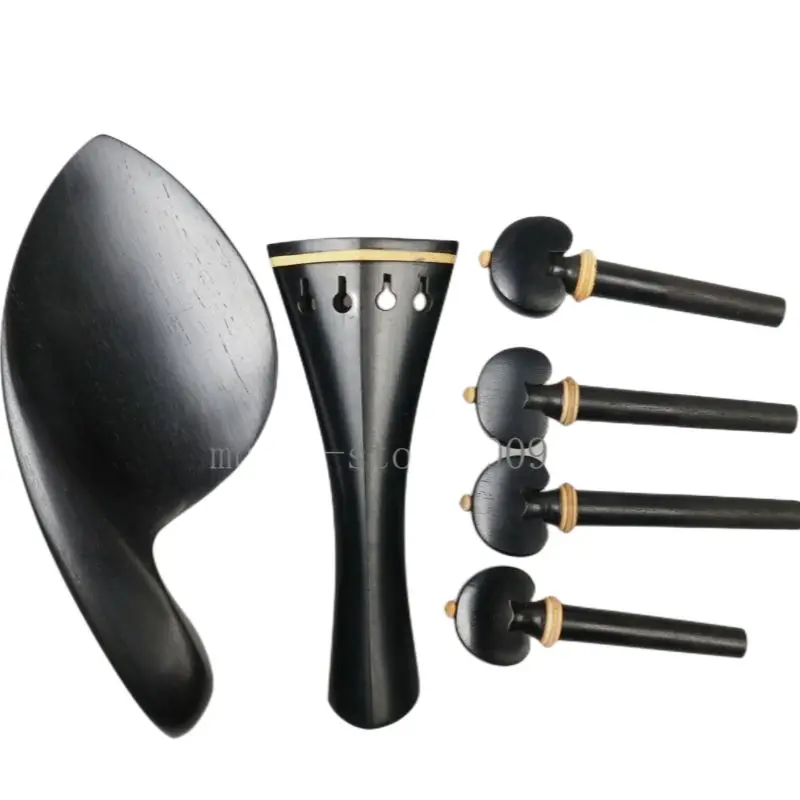 Ebony Wood Viola Parts Accessories Fitting Pegs Chinrest Tailpiece Endpin