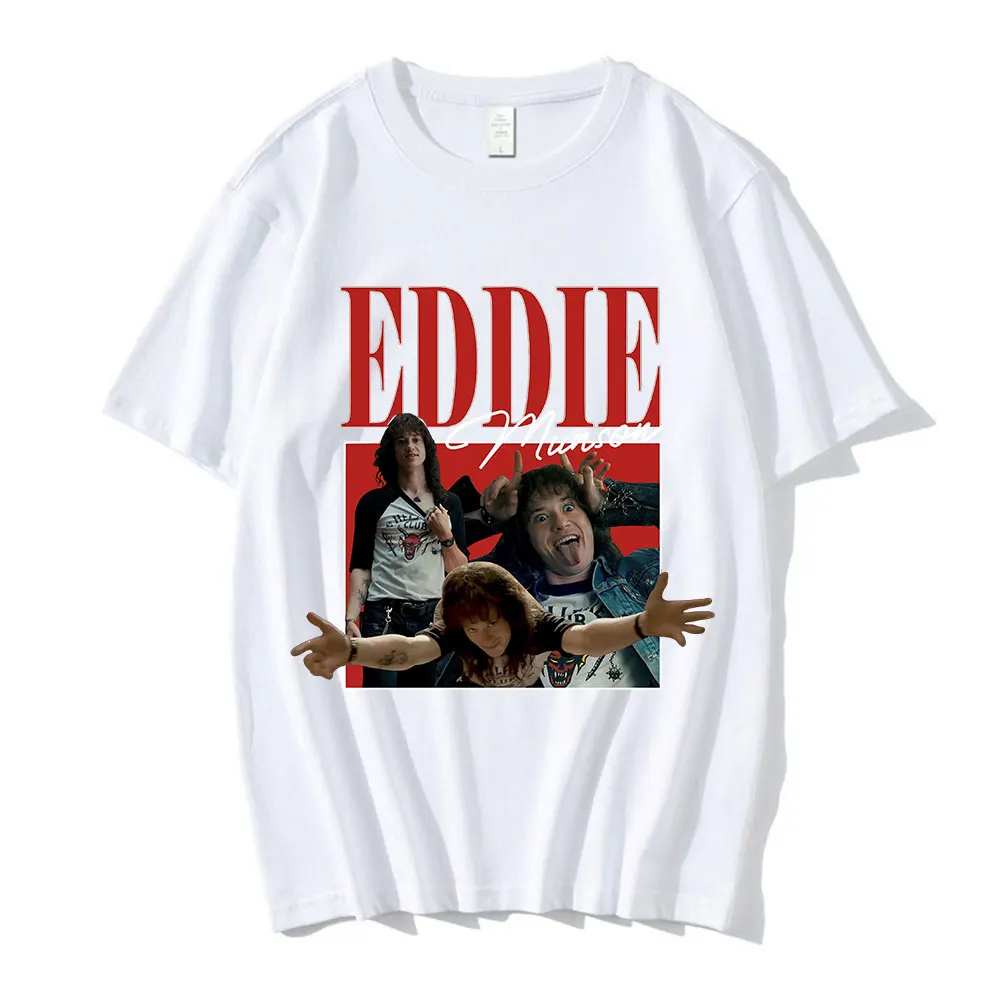 

TV Series Stranger Things 4 Graphic Print T-shirts Eddie Munson Harajuku Short Sleeve T-shirt Oversize Streetwear Unisex T Shirt