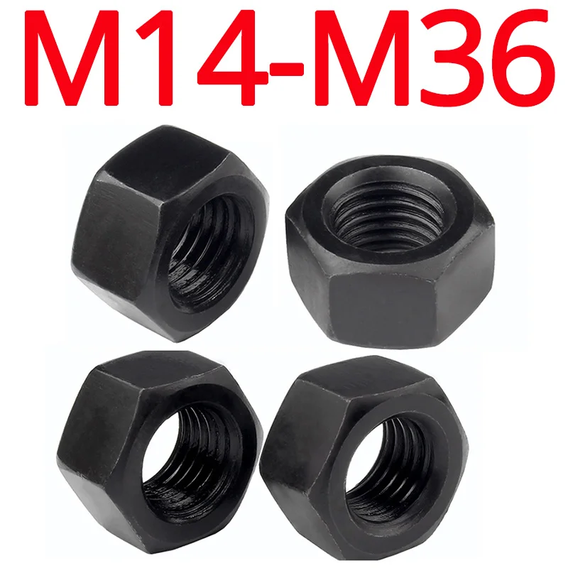 M14 M16 M20 M22 M24 M27 M30 M36 GRADE 8.8 Steel Hexagon NUT Hex Nuts High Quality Metric Large Nut For Screws Bolts |