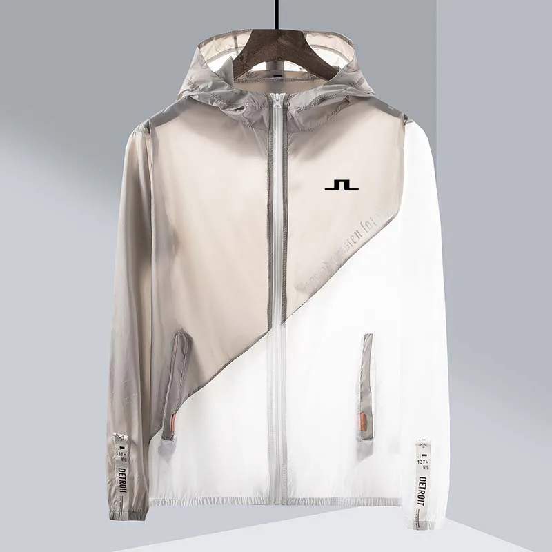 Couples Women Summer Spring J Lindeberg Golf Sunscreen Breathable Wear Skin Men's Jacket UV Men Hooded Thin Running Camping