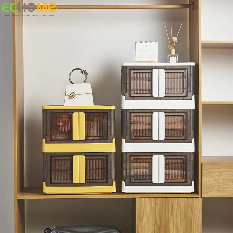 

Storage Box Foldable Stackable with Wheels Home Closet Toys Clothing Snack Transparent Storage Containers Quilt Closet Organizer