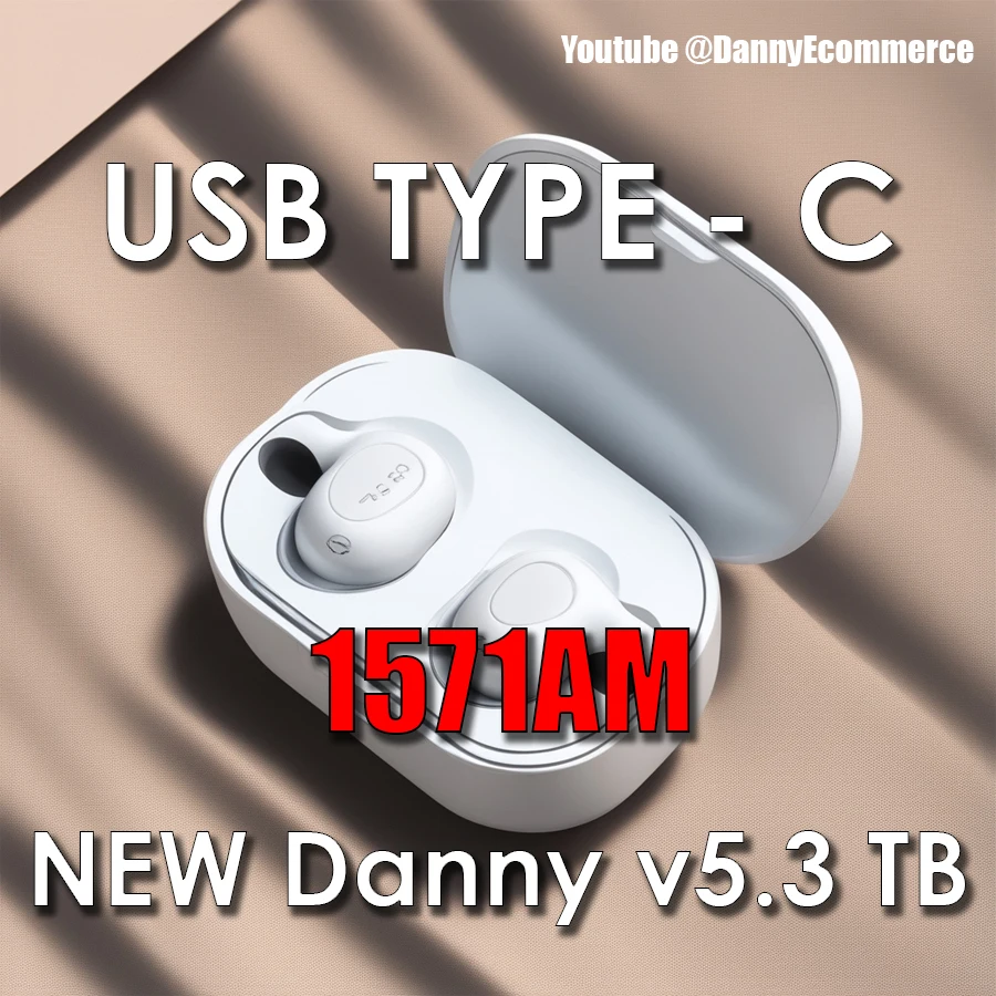 Беспроводные наушники Danny NEW PRO 2 V5.3 ТБ TWS Bluetooth 5.3 с airoha 1571AM USB-C от Tigerbuilder