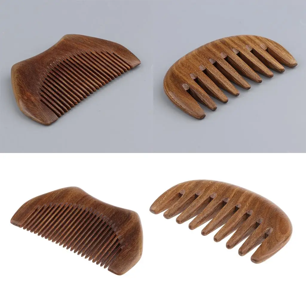 

2pcs Handmade Polishing Comb Scalp Massage Brush Detangle Comb