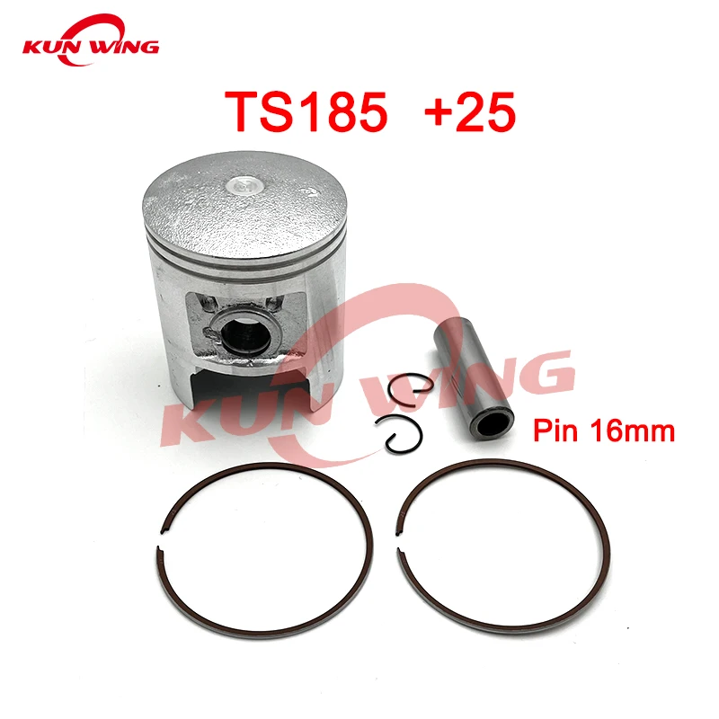 Набор поршневых колец для Suzuki TS185 TS 100 185CC, 16 мм, 2-тактные детали двигателя мотоцикла, 64 мм, отверстие STD + 25 + 50 + 75 + 185