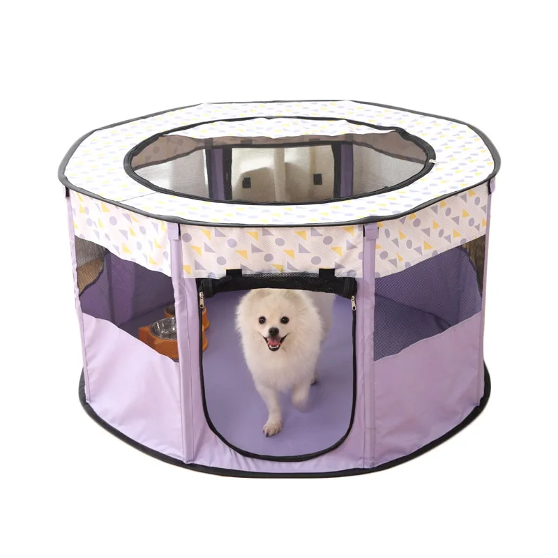 Pet Tent Portable House Breathable Outdoor Kennel Fence Cat Delivery Room Game Octagon Baby Folding Dog Cage |