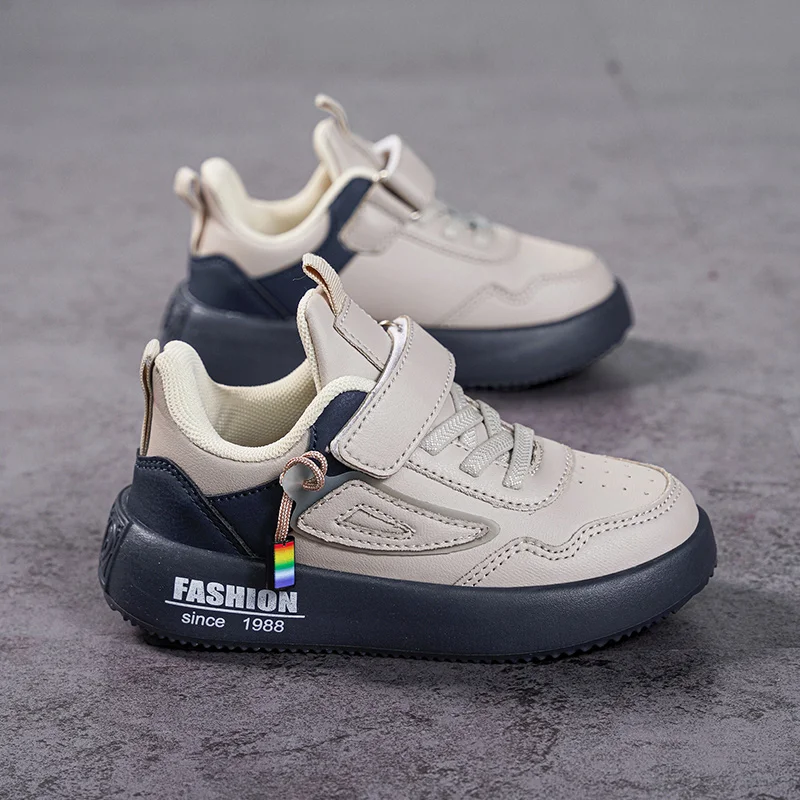 Boys Shoes 2022 New Leather Casual Sports Shoes for Children Warm Fashion Running Shoes for Boys and Girls In Autumn and Winter