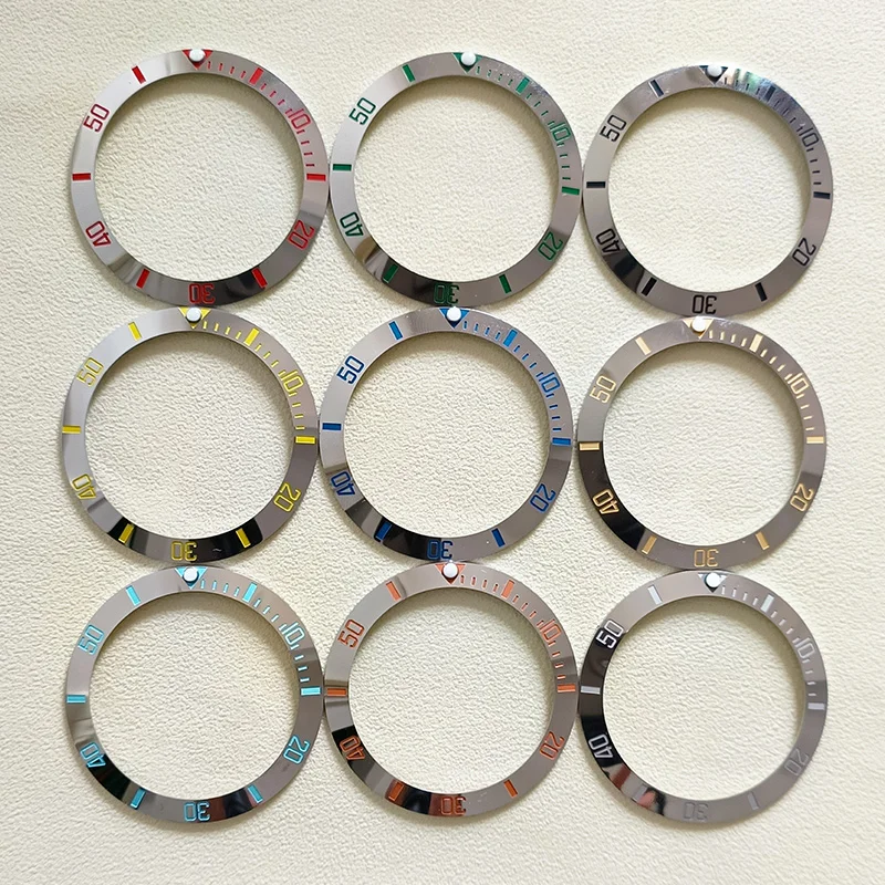 38mm Electroplate Ceramic Watch Bezel Insert Fits 40mm Mens Watch Ring Replace Accessories Inner Diaameter 30.5mm With Stickers