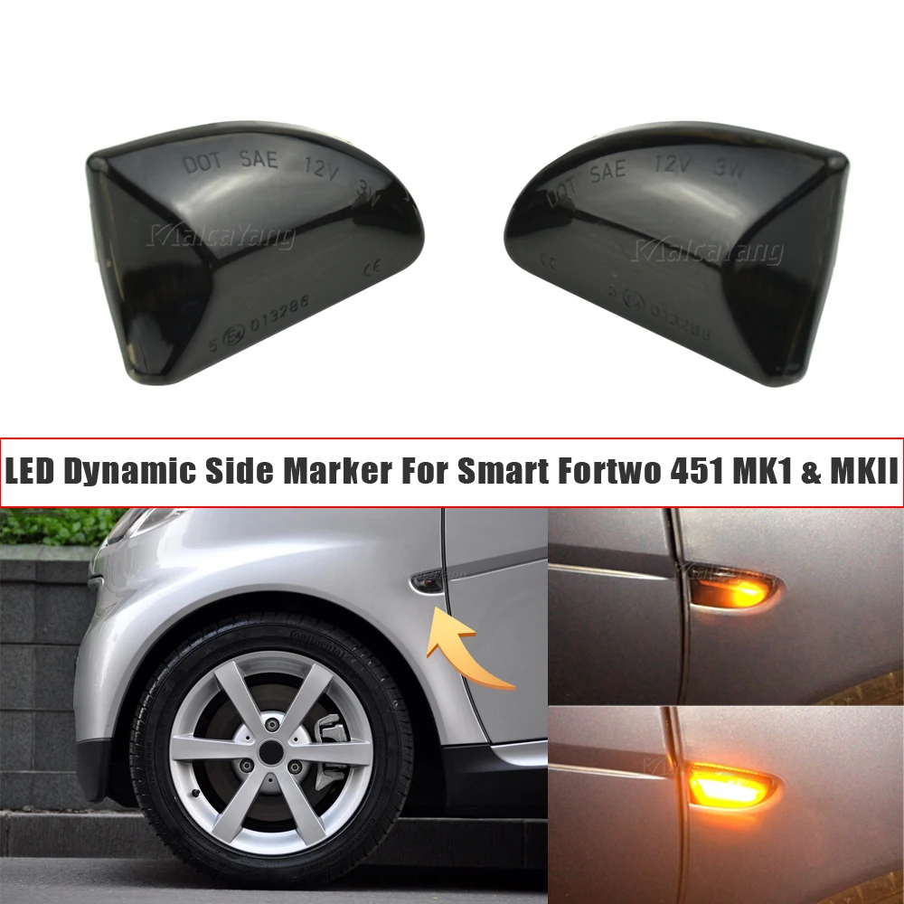 

2 шт., боковые габаритные огни для Smart Fortwo 451 MK1 и MKII 2007-2015