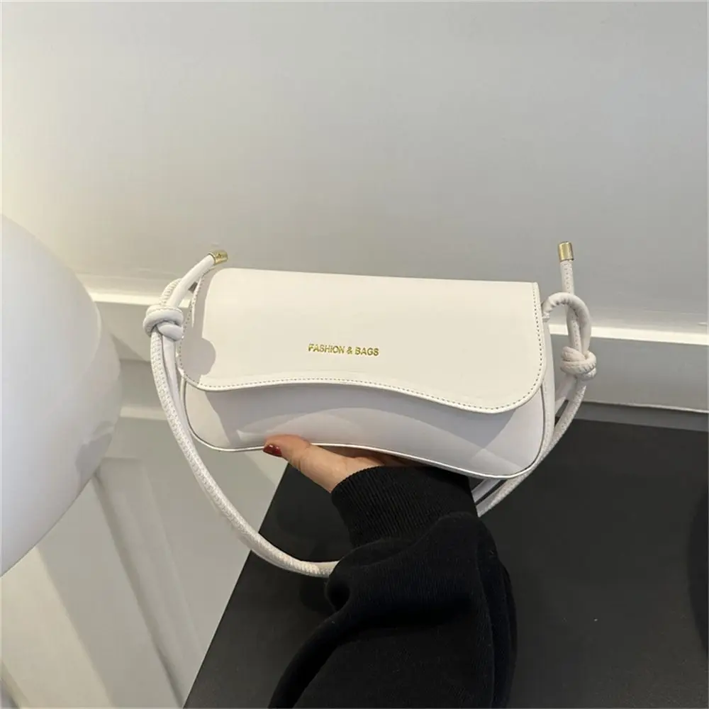 

Solid Color Shoulder Bag PU Leather Crossbody Bag Elegant Sling Bag for Women Girls Travel