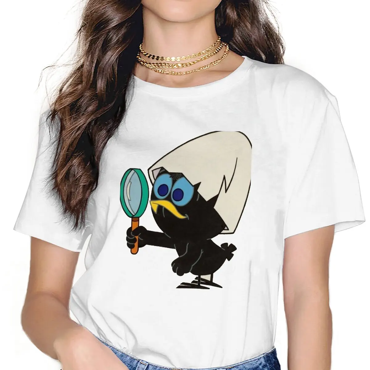 

Calimero Anime Look Tshirt Girl Tops Fashion Summer Short Sleeve Femmes Harajuku T Shirt