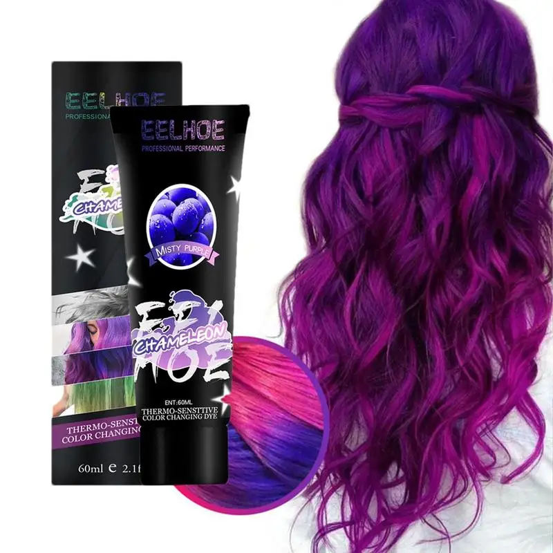 

Temperature Change Hair Dye Popular Green Blue Purple Pink Hair Coloring Semi-permanent Mermaid Warm Discoloration Hair Styling