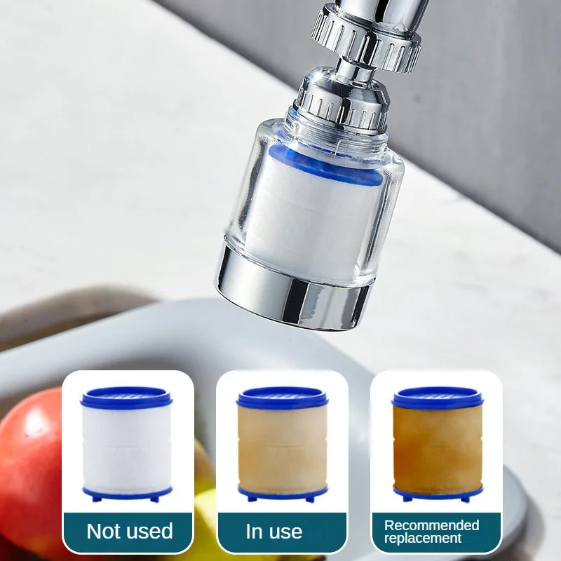 

360°Rotating Faucet Filter Kitchen Chlorine Removal Tap Aerator Anti-splash Bathroom Water Saving Tap Nozzle Water Purification