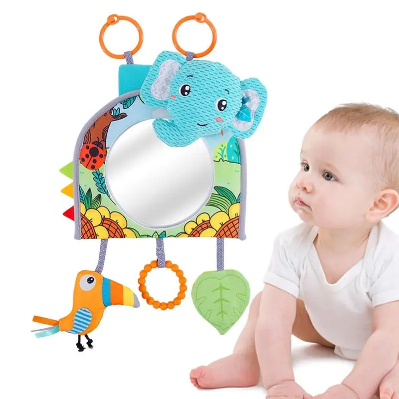 

Car Seat Toys Infant Car Seat Toys With Baby Mirror Hangable Rear Facing Carseat Toy For Infant Newborns Girls Boys 0 Month