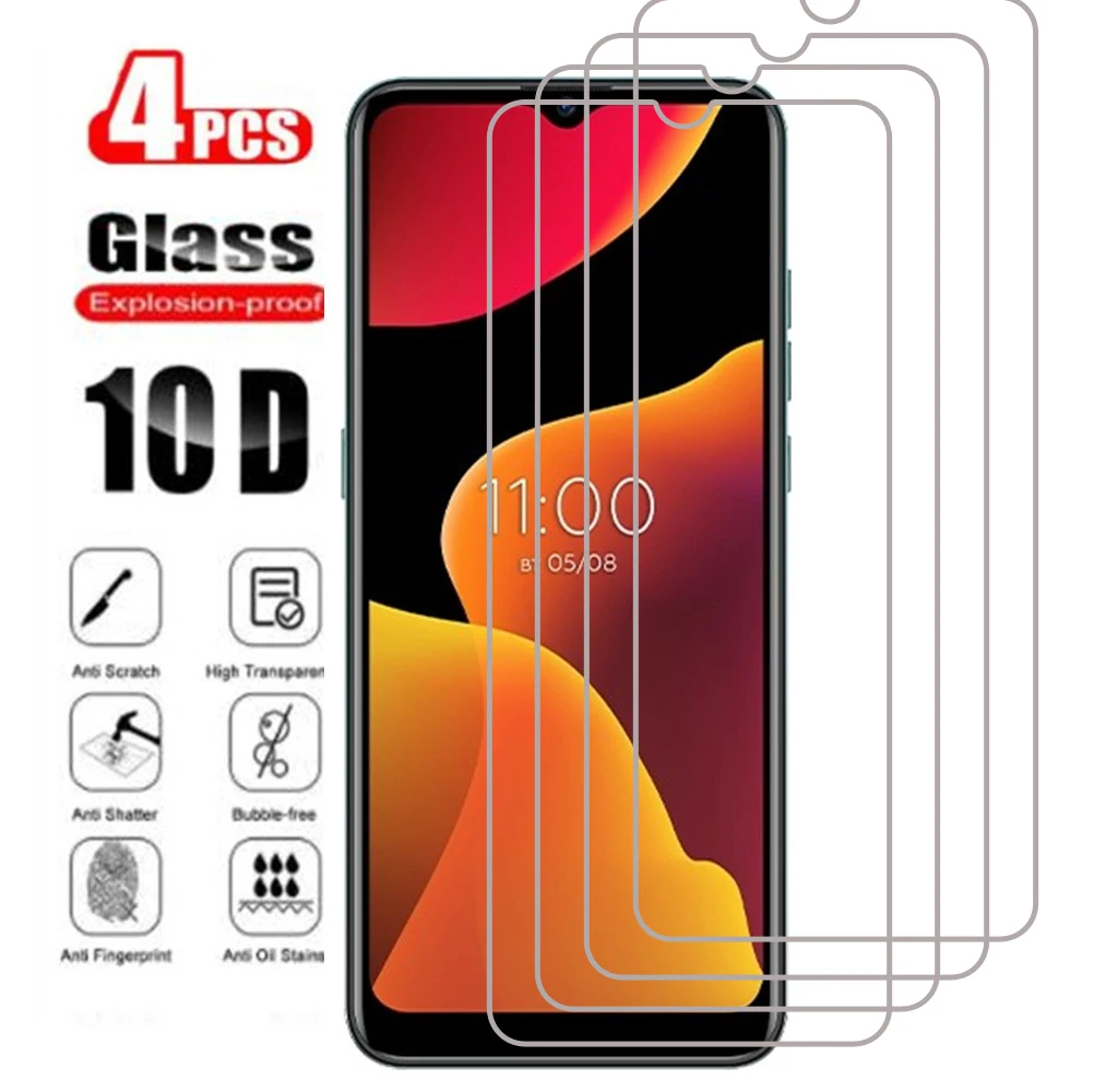 

4PCS Tempered Glass For BQ 6645L Element 6.52" BQ 6645L Protective Film Screen Protector Phone Cover