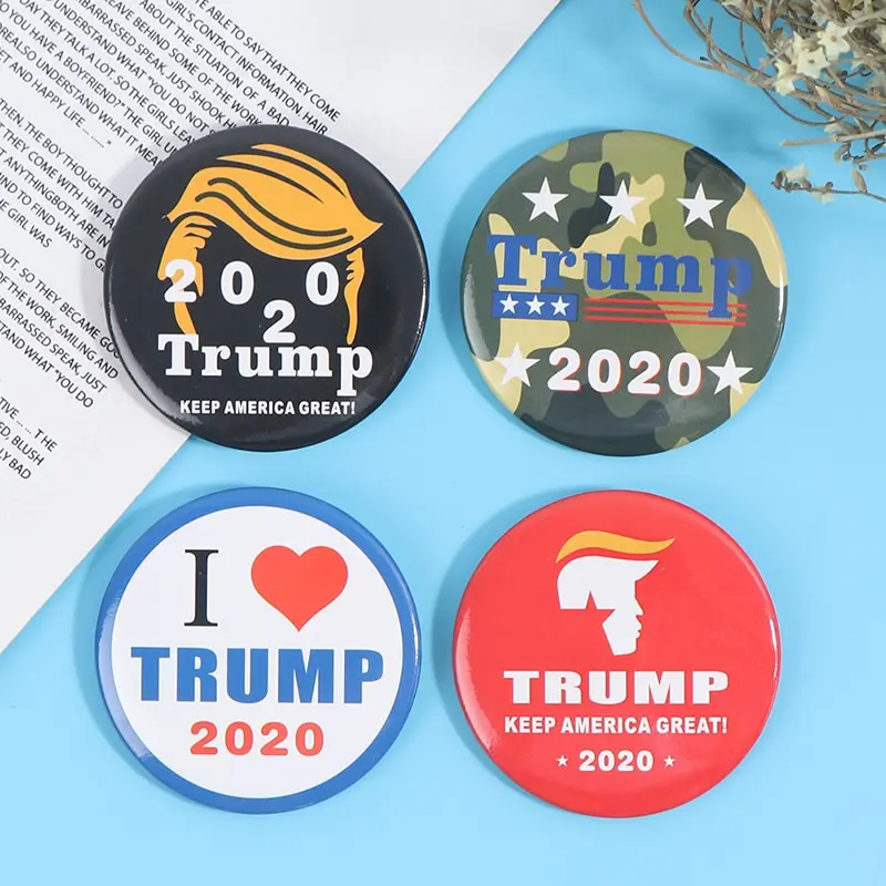 

1pc Fashion Brooch Pin Icons Badge Man Women Chic Banner on Backpack Clothes for 2020 President Donald Trump Keep America Great