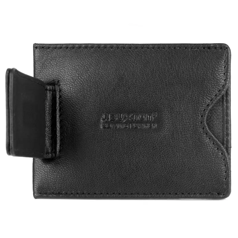 Men's Emblem Front Pocket Magnetic Money Clip , Black