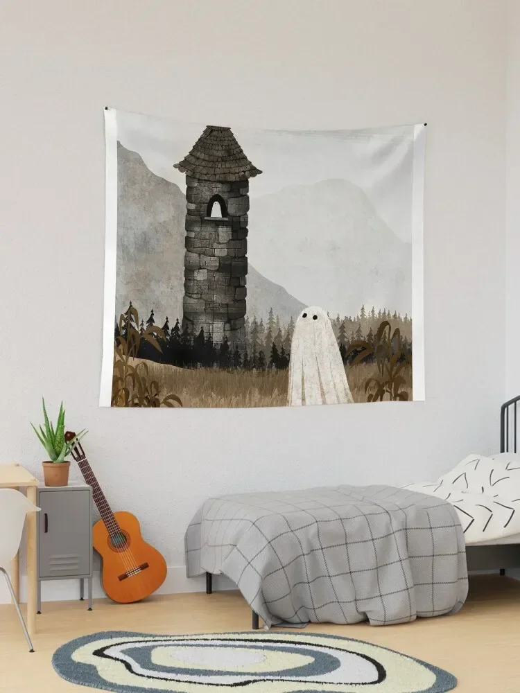 Уолтер поразительный возле башни с привидениями другим забавным