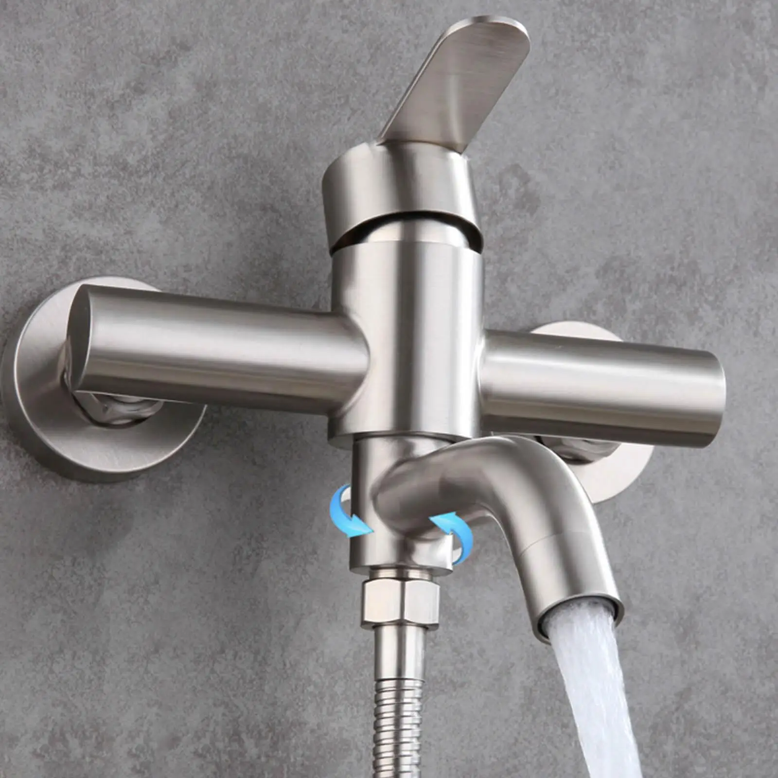 Stainless Steel Shower Mixer Faucet Bathroom Fixtures Bath Tub Mixing Valve