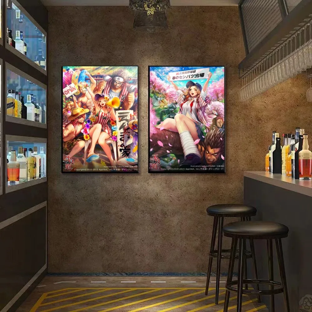 F-Furyou Michi Gang плакат с изображением дороги плакаты Наклейки художественные