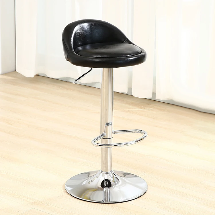 Недорогой высокий барный стул, кожаный современный стул с регулируемой высотой, стулья со спинкой для кухни и ресторана