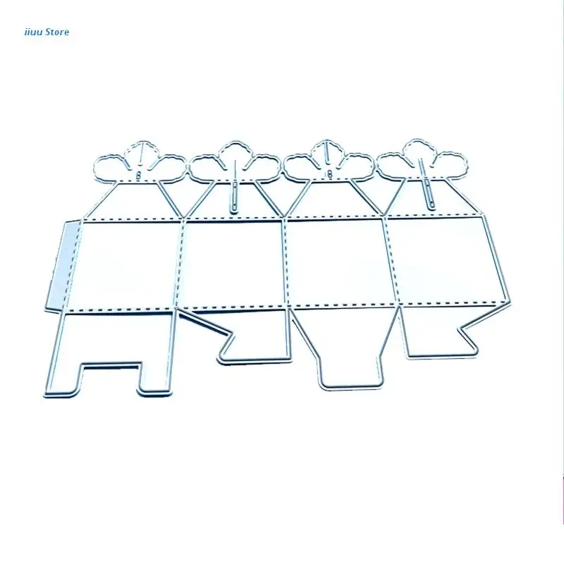 3D цветочные лепестки Конфеты Подарочная коробка сшитые металлические штампы