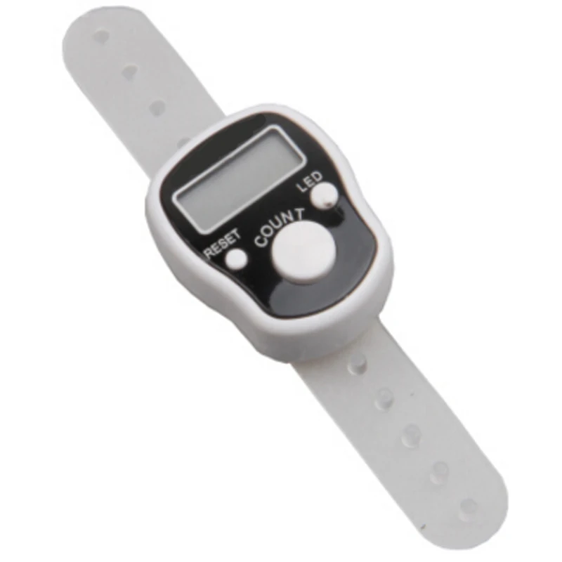Цифровой счетчик пальцев со светодиодом, красочные 5-значные счетчики Tasbeeh Tasbih со светодиодной подсветкой, кольцо для переноски,
