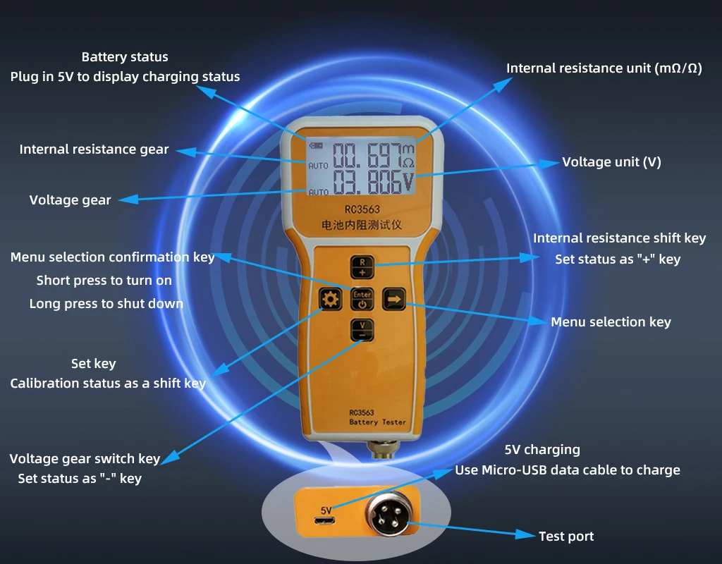 Высокоточный щуп RC3563 высокоточный тестер внутреннего сопротивления настоящий