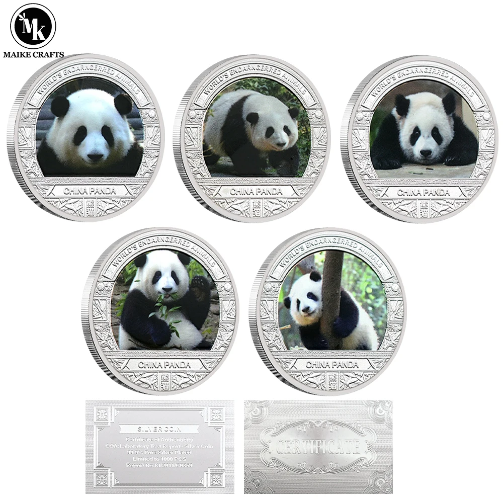 

Посеребренная памятная монета Китайская панда olevo